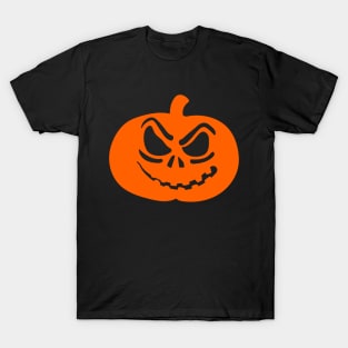 Halloween Angry Scary Pumpkin Face T-Shirt